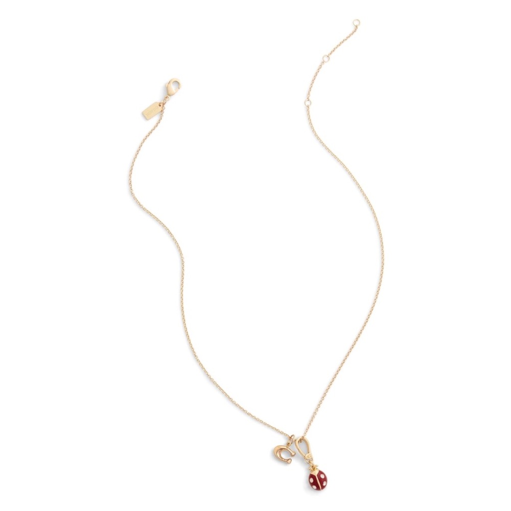 NWT Coach Gold and Red Ladybug Keychain Charm - Picture 5 of 7